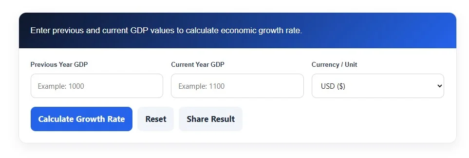 GDP Growth Rate Calculator