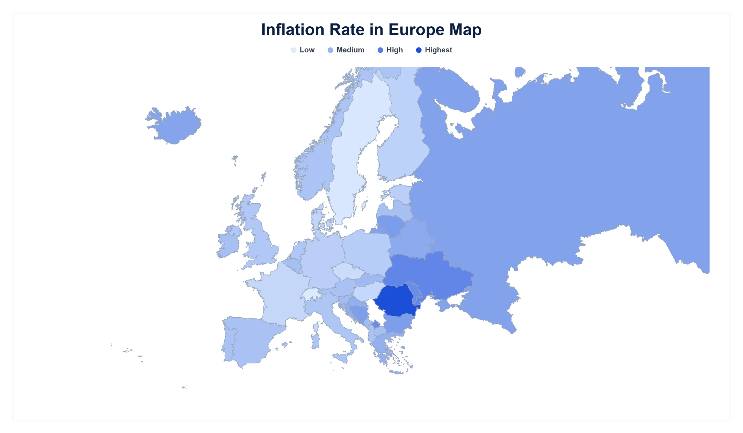 Inflation Rate in Europe map